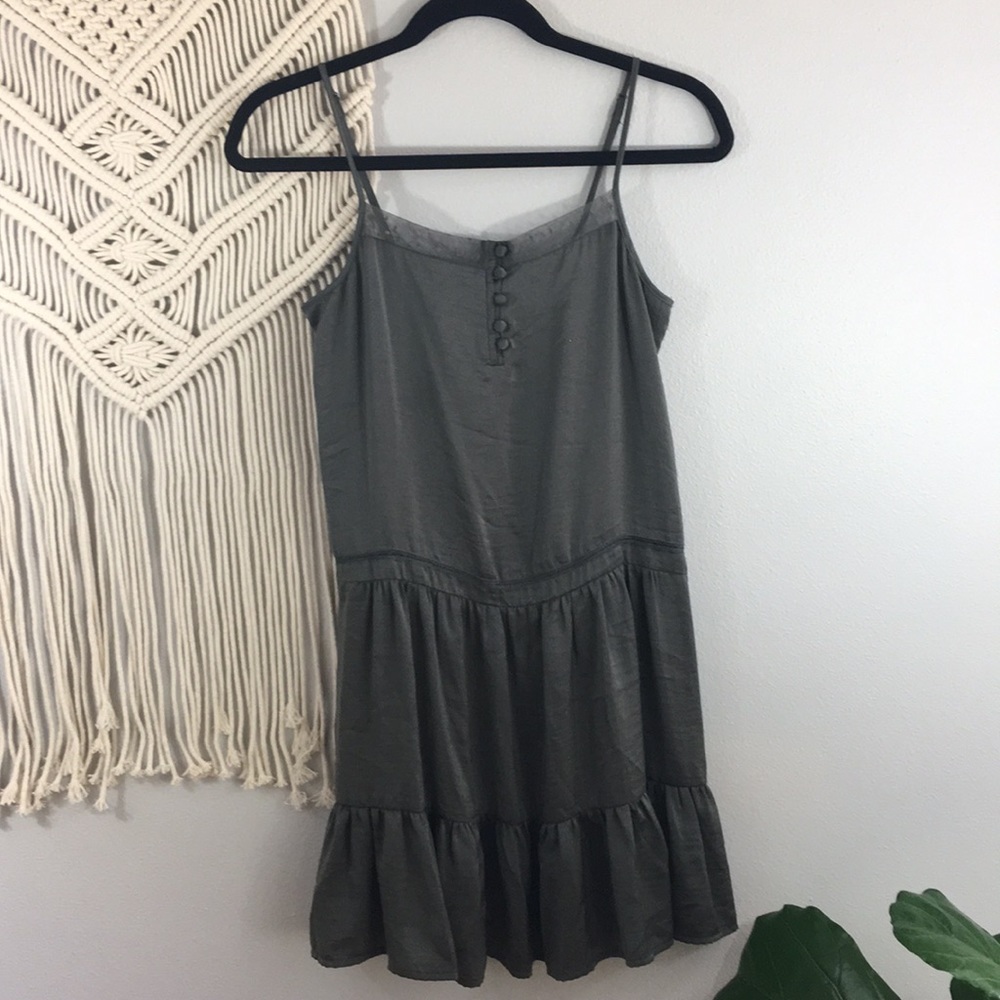 UO staring at stars mini clay gray dress Sz XS